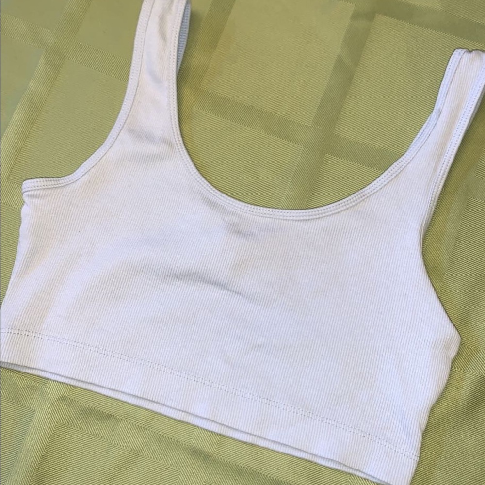 Light blue crop top